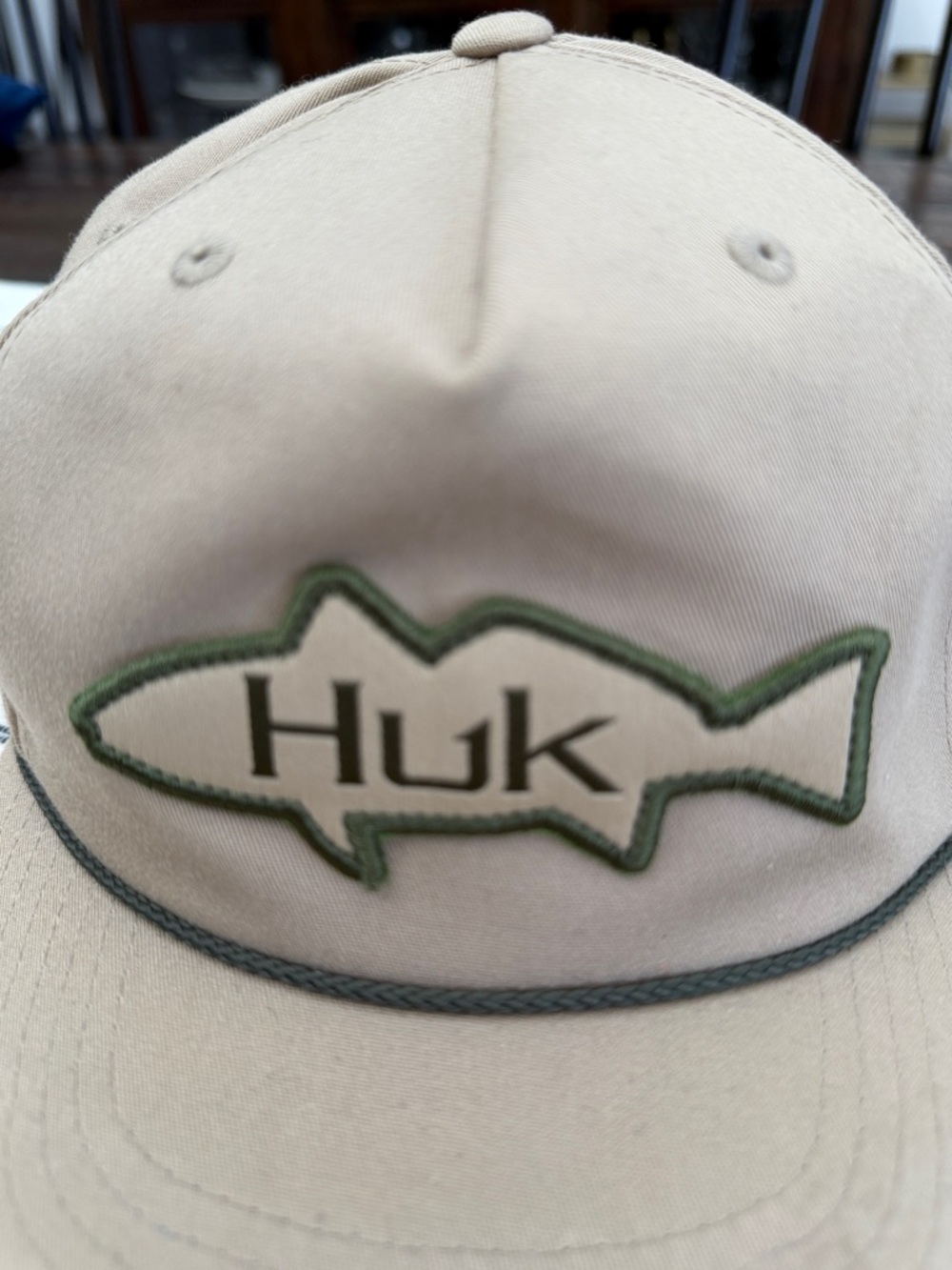 Huk Tan Cap with Olive Fish Logo - Picture 2 of 5